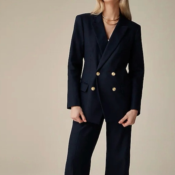 New! J. Crew Women’s Double -Breasted blazer in stretch linen blend Size 4 - Picture 4 of 4